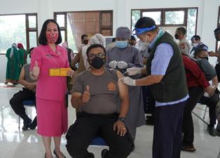 Hari Ini Personel Polres Siak Divaksin Covid-19